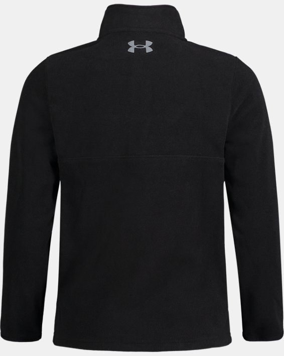 Boys' Pre-School UA Fleece ¼ Zip, Black, pdpMainDesktop image number 1